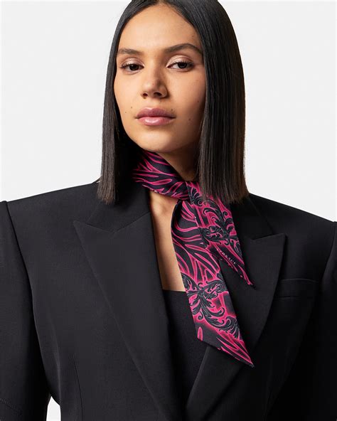 Versace Barocco Silk Scarf Tie 